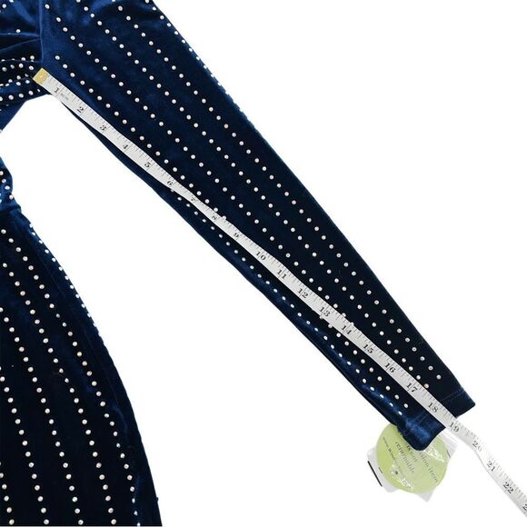 Windsor Alexa Velvet Heat Stone Wrap Mini Navy Blue Dress NWT Size Small - Picture 13 of 14